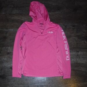 Huk Pink Women's Hoodie Sweatshirt